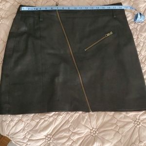 Leather (real) mini skirt